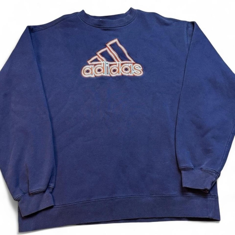 Vintage Adidas embroidered big logo Spellout crewneck sweatshirt fits large‎